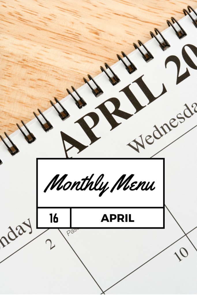 Monthly Menu Meal Planner