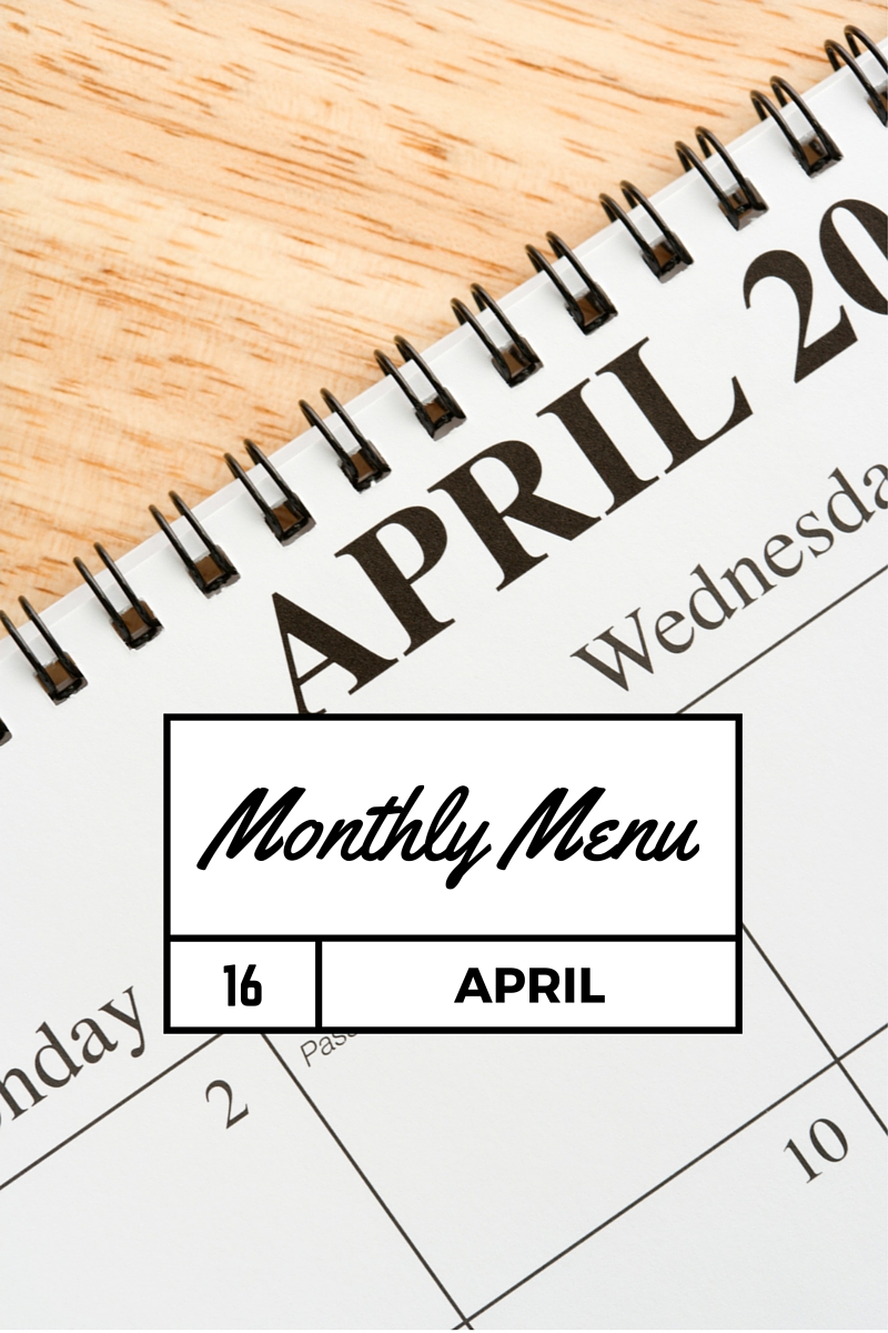 April 2016 Meal Planner