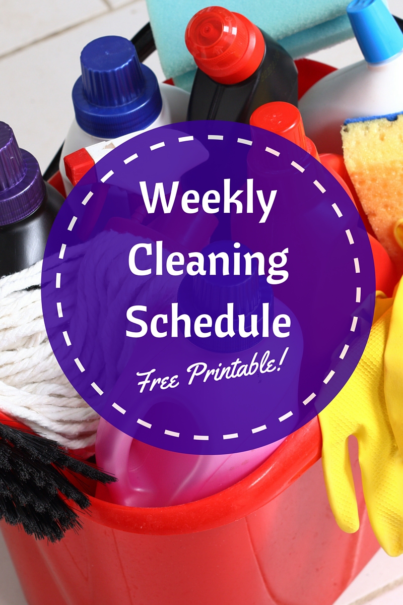 Weekly Cleaning Schedule ~ Free Printable!